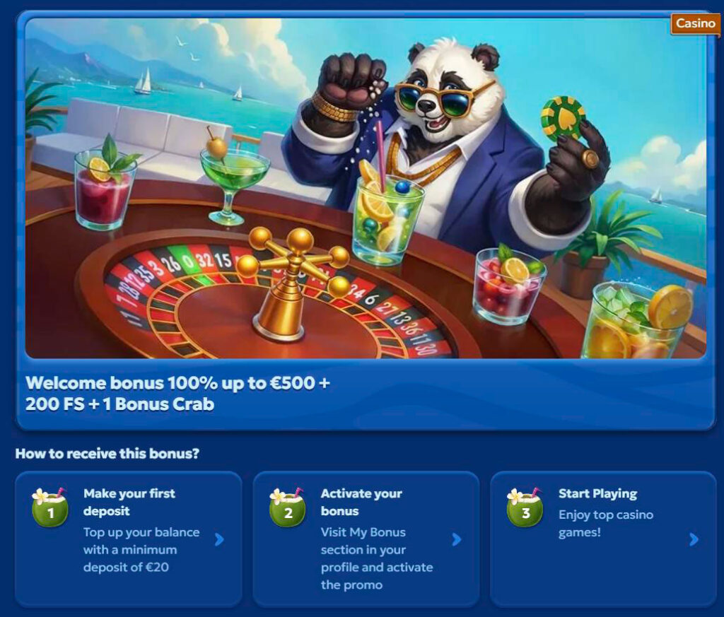welcome bonus pandido